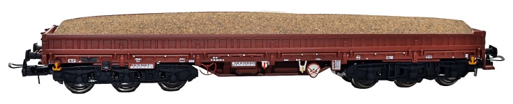  NW22955 - H0 - Flachwagen Samms 4860, Kies-Ladung, DR, Ep. IV